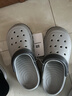 AMAZE-LULU雙色洞洞鞋男夏季新款厚底防滑戶(hù)外沙灘涼鞋外穿 灰色 42-43 曬單實(shí)拍圖