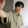 名創(chuàng  )優(yōu)品（MINISO）美式襯衣男夏季2026新款清新草綠色高質(zhì)感襯衫男女同款三防半截袖 艾草綠(純色) L /175(體重120-140斤) 曬單實(shí)拍圖