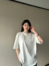 班尼路（Baleno）純棉t恤女夏季寬松大碼2026新款顯瘦短袖女小眾設計感圓領(lǐng)上衣服 曬單實(shí)拍圖