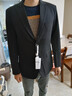 班尼路S&K系列男士韓版修身西服外套新郎結婚禮服商務(wù)正裝休閑小西裝男 黑色【單外套】 2XL 【建議140-155斤】 曬單實(shí)拍圖