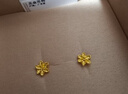 六福珠寶 黃金耳釘梔子花足金耳飾38節禮物 計價(jià) G01G0027DS 約0.94克 曬單實(shí)拍圖