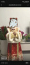 安妮優(yōu)兒（Anneyol）漢服女童古裝兒童馬面裙喜慶過(guò)年衣服冬季女寶寶拜年服 紅色 130 曬單實(shí)拍圖