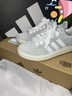 adidas「面包鞋」GRAND COURT BASE 00s休閑低幫板鞋男女阿迪達斯 淺灰/白色/樹(shù)脂黃   38 曬單實(shí)拍圖