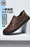 駱駝牌 皮鞋男休閑商務(wù)牛皮軟底爸爸鞋一腳蹬男鞋 P15A297013 淺棕 43 曬單實(shí)拍圖