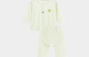 Aengbay昂貝 嬰兒睡衣套裝夏季薄款秋衣秋褲寶寶大PP褲新生兒衣服純棉 綠色 100 曬單實(shí)拍圖