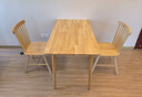 愛(ài)必居全實(shí)木餐桌家用吃飯桌子餐桌椅組合原木色120*70單桌+4把溫莎椅 曬單實(shí)拍圖