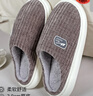 回力棉拖鞋男士室內穿防滑臭保暖居家厚底加絨棉拖鞋HL1021灰色42-43 曬單實(shí)拍圖
