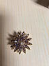 芯奢高級感時(shí)尚紫雪蓮胸針西裝女款胸花防走光別針奢華配飾品生日禮物 紫蓮花胸針-花瓣可旋轉 曬單實(shí)拍圖