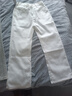 春夏季美式復古vibe褲子高街水泥灰色牛仔褲男寬松微喇叭直筒長(cháng)褲 807白色 L 曬單實(shí)拍圖