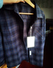 磨毛長(cháng)袖襯衫格子美式重磅休閑風(fēng)大碼青年上衣秋冬加絨工裝外套男 灰色 Z956 XL 建議146-160斤 曬單實(shí)拍圖