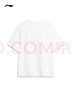 李寧短袖T恤男子夏季個(gè)性印花圓領(lǐng)短袖休閑運動(dòng)上衣AHSU713 標準白-2 S 曬單實(shí)拍圖