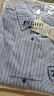 Olrain歐芮兒條紋長(cháng)袖襯衫女裝秋季英倫學(xué)院風(fēng)氣質(zhì)通勤襯衣 藍色條紋 S 曬單實(shí)拍圖