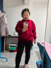 真維斯（Jeanswest）簡(jiǎn)約百搭純色連帽衛衣女冬季2026馬年本命年衣服加絨加厚紅色上衣 曬單實(shí)拍圖