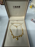 六福珠寶 黃金項鏈絲綢金蕾絲水滴光影金足金新年禮物女 計價(jià) 約9.42克 曬單實(shí)拍圖
