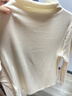 香影內搭打底衫女長(cháng)袖2025冬季新款時(shí)尚套頭綠色半高領(lǐng)針織衫上衣 米白 M 160/84A/95-110斤 曬單實(shí)拍圖