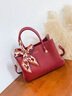 CADUNI KAISER包包女包牛皮紅色婚包手提斜挎媽媽大包生日禮物高級感送女友老婆 【紅色】實(shí)用走心 新款時(shí)尚高端輕奢洋氣單肩包 曬單實(shí)拍圖