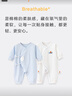 貝瑞加（Babyprints）新生兒連體衣2件裝初生男女寶寶純棉衣服四季內衣A類(lèi)護肚 黃52 曬單實(shí)拍圖