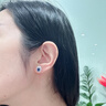 廷亮珠寶 戴妃豪華款皇家藍藍寶石耳釘1.4克拉18K金鑲嵌65分鉆石彩寶 曬單實(shí)拍圖