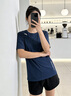 安踏冰絲速干短袖t恤女夏季女生運動(dòng)羽毛球跳繩涼爽透氣跑步健身服飾 深井灰 【親膚速干】 L 曬單實(shí)拍圖