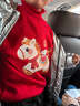 史努比兒童毛衣紅色新年款2026馬年男童加絨高領(lǐng)女童拜年服冬季衣服童裝 【新年加絨高領(lǐng)毛衣】紅 努比刺繡馬_5 140 曬單實(shí)拍圖