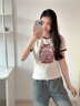 Teenie Weenie小熊女裝T恤26春新款復古時(shí)尚寬松包邊撞色圓領(lǐng)短袖T 象牙白 S 曬單實(shí)拍圖