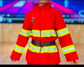 兒童消防員表演服演出服親子職業(yè)體驗服裝角色扮演衣服幼兒園套裝 長(cháng)袖+長(cháng)褲+帽子+腰帶 140 曬單實(shí)拍圖