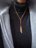 DAVA奧特萊斯撤柜清倉18K金夏季簡(jiǎn)約幾何項鏈感鎖骨鏈首飾女配飾 217幾何抽拉項鏈 曬單實(shí)拍圖