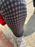 中老年女秋冬棉褲加厚保暖棉褲寬松舒適透氣深檔高腰褲寬松打底褲 小黑格 2523 5XL 推薦145-165斤 曬單實(shí)拍圖