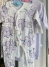 貝瑞加（Babyprints）寶寶連體衣2件裝嬰兒純棉哈衣四季柔軟內衣護肚長(cháng)袖家居爬服 紫66 曬單實(shí)拍圖