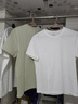 布先生春夏季短袖T恤男士純棉小白T純色內搭打底衫 白色 XL(180) 曬單實(shí)拍圖