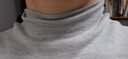 伊芙麗朱珠代言基礎款半高領(lǐng)100%可機洗羊毛打底衫女修身2025秋裝新款 淺灰 半高領(lǐng) L 曬單實(shí)拍圖