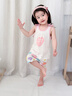 ELLE BABY寶寶純棉背心套裝夏季薄款透氣可愛(ài)吊帶兒童無(wú)袖套頭女童睡衣 草莓軟糖 【棉100%】 100 【建議身高88cm-100cm】 曬單實(shí)拍圖