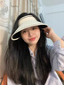 法派防曬帽子女士夏天防紫外線(xiàn)太陽(yáng)帽男戶(hù)外度假遮臉大帽檐空頂遮陽(yáng)帽 曬單實(shí)拍圖