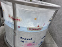 iuu嬰兒游泳桶免安裝 兒童洗澡桶 可折疊泡澡桶家用新生兒游泳池浴桶 【免安裝-透明】巨無(wú)霸+泳圈+浴袋 母嬰級面料，耐磨穩固防變形 曬單實(shí)拍圖