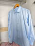杉杉（FIRS） 【300支緞面純棉】高端DP免燙襯衫男款長(cháng)袖休閑商務(wù)輕奢襯衣 淺藍色【300支純棉+DP免燙】 40 （推薦68-74kg） 曬單實(shí)拍圖