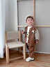 班吉熊男童春裝套裝2026新款寶寶帥氣春秋衣服兒童卡通三件套休閑潮童裝 咖色寶寶狗三件套 110 曬單實(shí)拍圖
