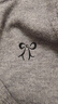 香影粉色針織開(kāi)衫女2026春季新款甜美軟糯圓領(lǐng)蝴蝶結刺繡毛衣上衣 淺灰 S 155/80A/85-95斤 曬單實(shí)拍圖