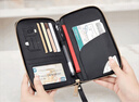 赟婭旅行rfid防盜刷護照包便攜多功能拉鏈護照收納包機票護照夾保護套 復古時(shí)尚護照包【防盜刷-黑色】 曬單實(shí)拍圖