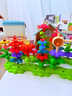 童木星積木花園拼裝拼圖立體3D模型diy手工拼插擺件兒童益智玩具1-3歲 百變拼插積木花園93顆【收納箱】 曬單實(shí)拍圖