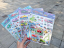 初格兒童貼紙貼畫(huà)玩具男女孩動(dòng)漫立體泡泡貼工程汽車(chē)交通工具拼豆 曬單實(shí)拍圖
