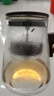 尚明（SAMADOYO）全玻璃內膽飄逸杯一鍵過(guò)濾沖泡茶壺茶水分離磁旋下水泡茶神器套裝 胡桃木800ml 曬單實(shí)拍圖
