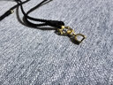蕭柏米恩卡扣吊墜掛繩手工編織金墜蜜蠟佛牌掛脖項鏈繩和田玉掛墜繩子粗款 金色扣+黑色繩 曬單實(shí)拍圖