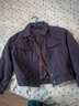 顏域紫色修身短外套女2025秋裝新款通勤時(shí)尚簡(jiǎn)約短款百搭工裝夾克 紫色 S 曬單實(shí)拍圖