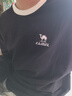 駱駝（CAMEL）純棉t神圓領(lǐng)長(cháng)袖T恤男女款休閑打底衫 C35BAXLN056D 幻影黑白 M 曬單實(shí)拍圖