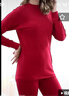 紅豆純棉女秋衣秋褲套裝半高領(lǐng)打底衫媽媽保暖內衣中老年秋寬松加大碼 大紅 中領(lǐng)套裝 L /170(120-130斤) 曬單實(shí)拍圖