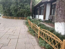 仿竹籬笆護欄鄉村道路圍欄不銹鋼欄桿花園防護欄菜園柵欄仿竹護欄 定制-弧形款 曬單實(shí)拍圖