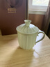 茶具月白汝窯 青澹墨雅辦公杯冰裂釉功夫泡茶杯景德鎮陶瓷禮盒裝 月白 蓮紋辦公杯390ml 曬單實(shí)拍圖