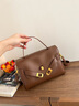 CADUNI KAISER包包女包牛皮小眾凱莉包百搭手提單肩包生日禮物高級感送女友老婆 【焦糖色】實(shí)用走心 時(shí)尚輕奢新款高端樣子斜挎包 曬單實(shí)拍圖