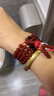 石玥珠寶收藏級6mm紅瑪瑙手串項鏈本命年轉運珠水晶瑪瑙手鏈男女士款 曬單實(shí)拍圖