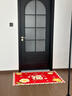 富喜德國高端紅色入戶(hù)門(mén)墊吸水速干室內硅藻泥地墊防滑耐磨家用臥室浴 3D毛絨-福至【3.5代硅藻泥】 40*60cm 曬單實(shí)拍圖